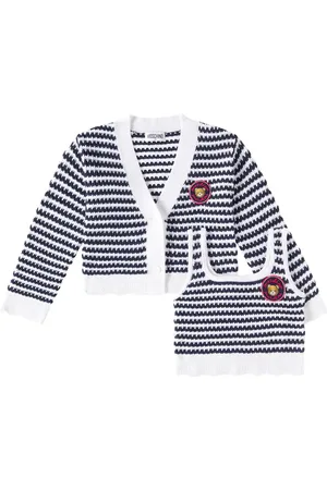 Moschino Cardigan e top in cotone a righe