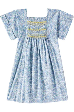BONPOINT Abito Paysanne in cotone a punto smock