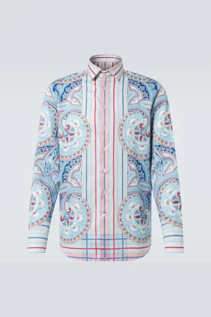 Etro Camicia in cotone con stampa paisley