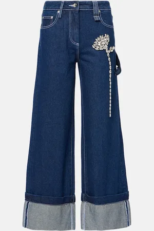 Simone Rocha Jeans regular con cristalli
