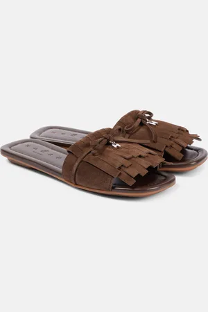 Hogan Sandali H685 in suede con frange