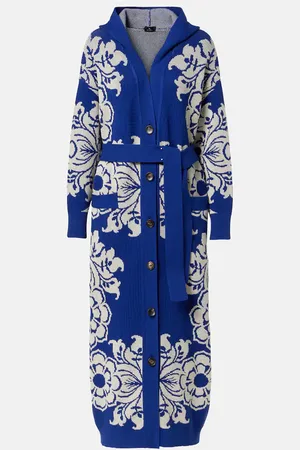 Etro Cardigan in maglia waffle con cappuccio