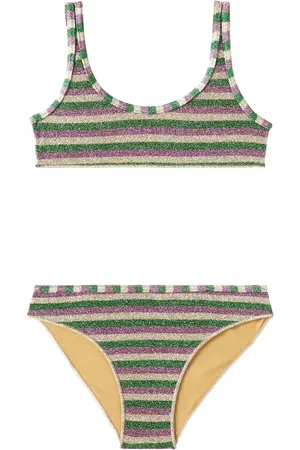 Oseree Oséree Kids Bikini con lamé a righe