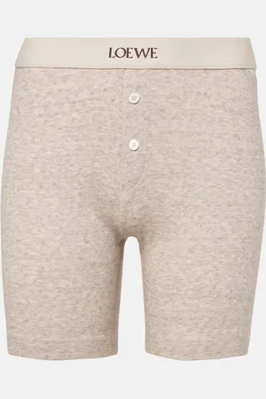 Loewe Shorts in cotone e lana con logo
