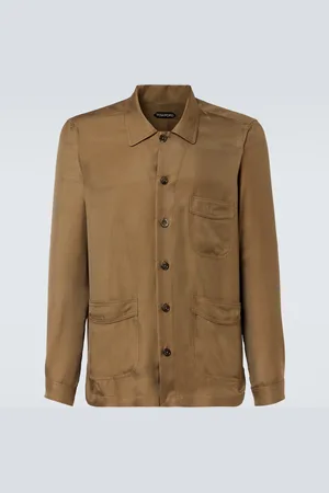 Tom Ford Giacca camicia in twill di seta
