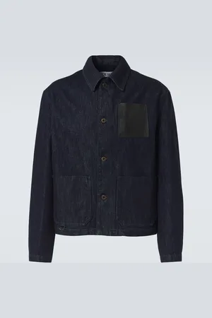 Loewe Giacca di jeans con pelle