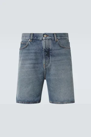 Loewe Shorts di jeans con pelle