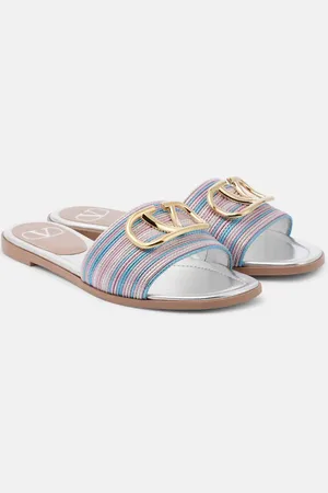 VALENTINO GARAVANI Sandali VLogo in pelle metallizzata