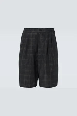Comme des Garçons Comme des Garçons Homme Shorts in misto lino a quadri