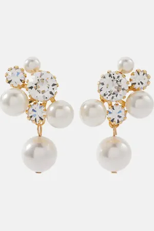 Jennifer Behr Orecchini Bristol bagnati in con perle bijoux e cristalli
