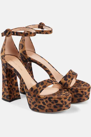 Gianvito Rossi Sandali con stampa leopardata