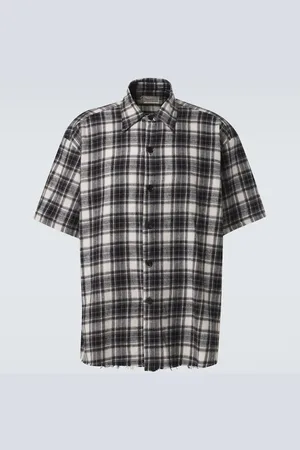 GREG LAUREN Camicia in flanella di cotone a quadri