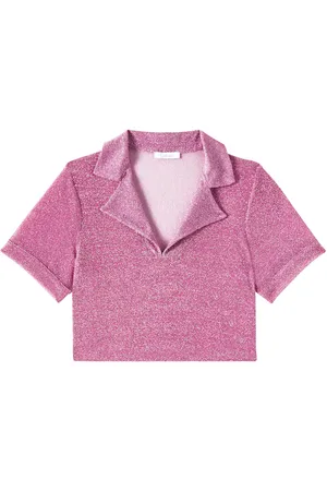 Oseree Oséree Kids Polo cropped Lumière con lamé