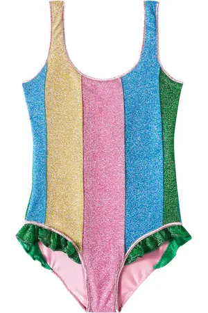 Oseree Oséree Kids Costume intero Lumière con lamé a righe