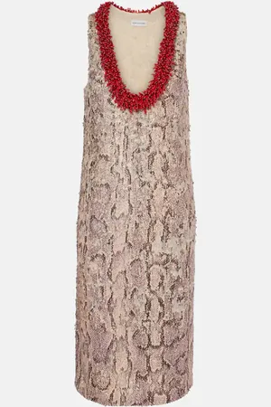 DRIES VAN NOTEN Abito midi con paillettes