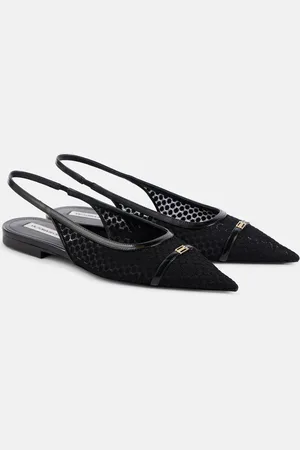 Victoria Beckham Ballerine slingback in mesh con pelle