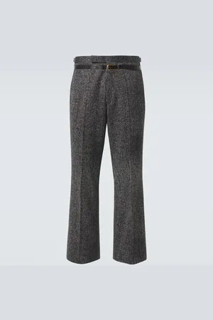 Prada Pantaloni a gamba larga in gabardine di cotone