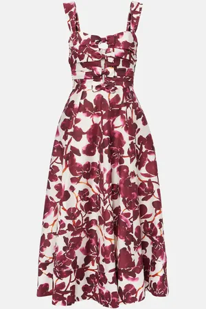 Rebecca Vallance Abito midi Nerissa con stampa floreale