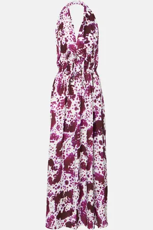 DRIES VAN NOTEN Abito lungo con stampa