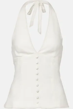 FAITHFULL THE BRAND Top Marie in lino arricciato