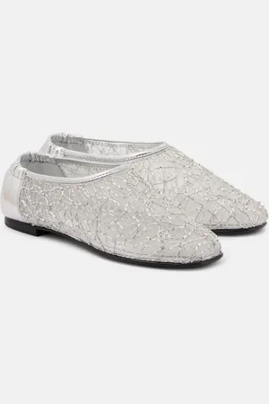 Simkhai Ballerine Eden in pizzo metallizzato