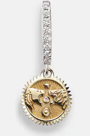 Foundrae Orecchino singolo Strength Mini in 18kt con diamanti