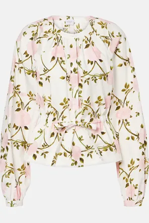 Giambattista Valli Blusa in cotone con stampa floreale