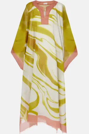 DRIES VAN NOTEN Caftano in cotone con stampa