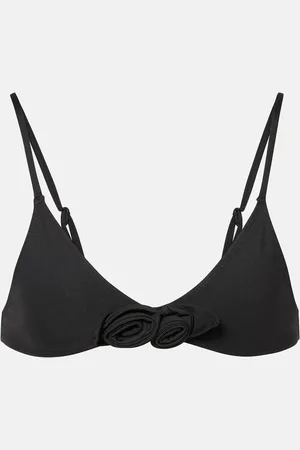 COPERNI Top bikini con applicazione floreale
