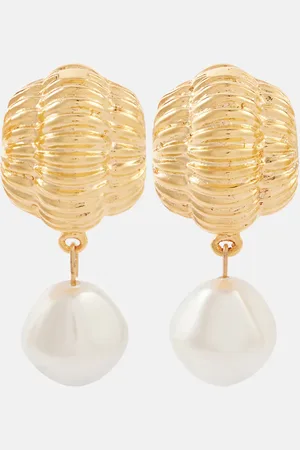 Jennifer Behr Orecchini Asha bagnati in con perle bijoux