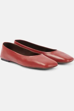 The Row Ballerine Square in pelle