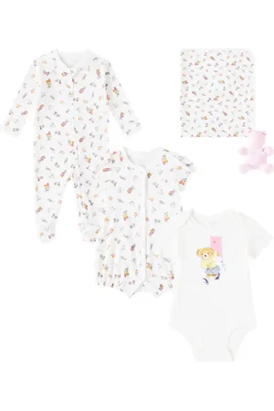 Ralph Lauren Baby - Tutina, coperta, orsetto e 2 body