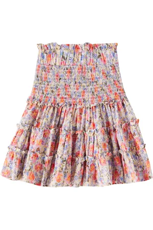 Petite Amalie Gonna in voile di cotone con balze