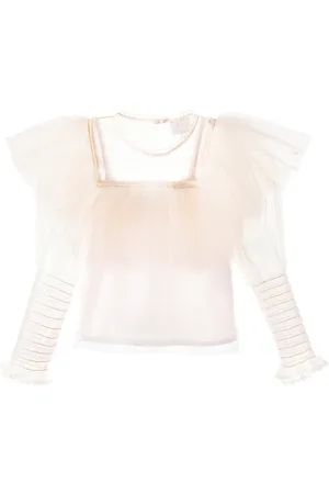 Petite Amalie Blusa in tulle con balze