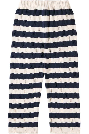 The New Society Pantaloni Marina in maglia di cotone