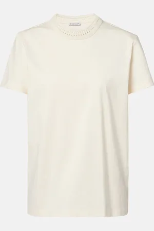 Moncler T-shirt in cotone con crochet