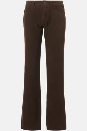 The Row Pantaloni regular Carlyl in velluto