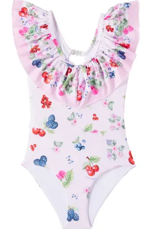 MONNALISA Costume intero con stampa floreale
