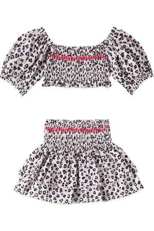 MONNALISA Top e gonna in cotone con stampa