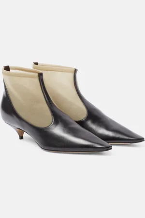 The Row Stivaletti in mesh con finiture in pelle