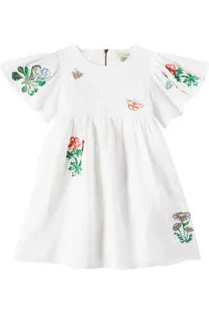 Stella McCartney Abito in cotone e lino con stampa