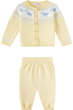 La Coqueta Baby - Cardigan e pantaloni Isa in maglia