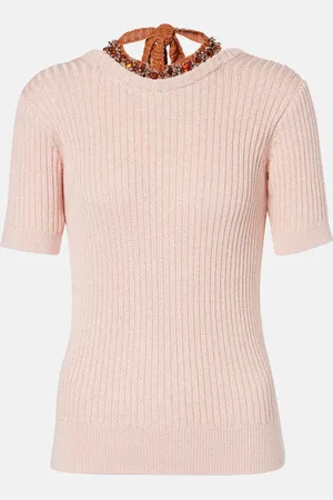 DRIES VAN NOTEN Pullover a coste con perline