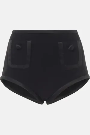 Dolce & Gabbana Shorts in lana e seta a vita alta