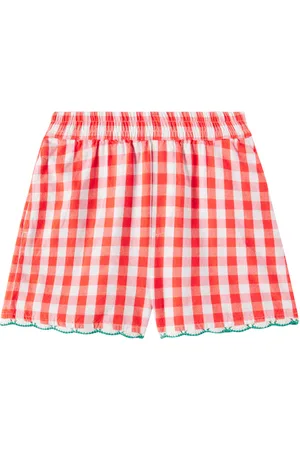 Stella McCartney Shorts in cotone a quadri con crochet