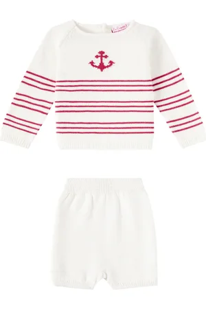 La Coqueta Baby - Pullover e shorts Ancla in maglia
