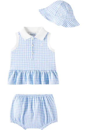 Ralph Lauren Baby - Camicia, shorts e cappello in cotone a quadri