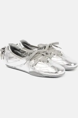 Acne Studios Ballerine in pelle metallizzata