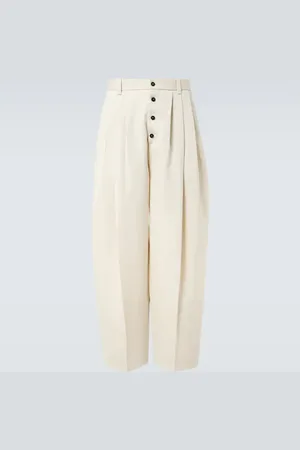Jacquemus Pantaloni tapered Fernando in lana e lino