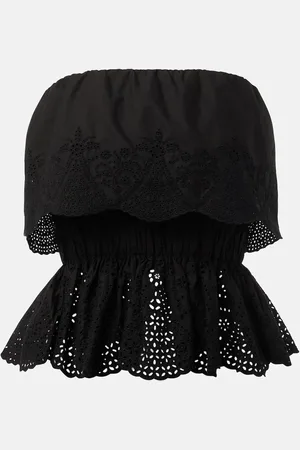 POSSE Top Beryl in cotone con peplum